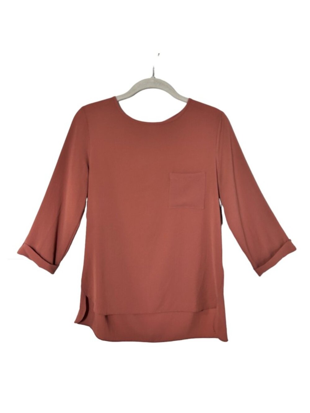Atmosphere Women's 3/4 Sleeve Pullover Tunic Top in Dusty Rose - Size 4